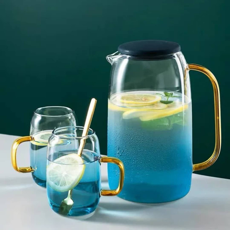 ست پارچ و لیوان پیرکس رنگی