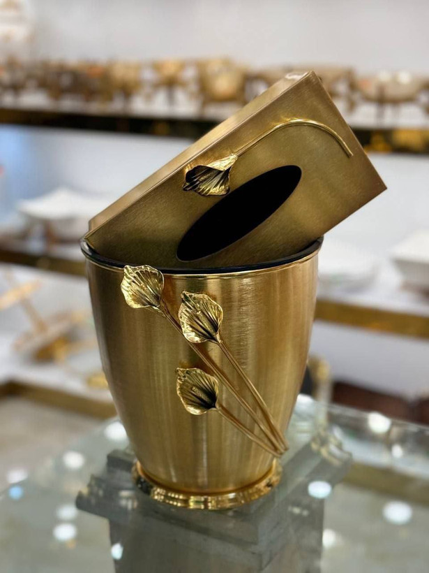 سطل و جعبه دستمال خمره گل لیلیوم