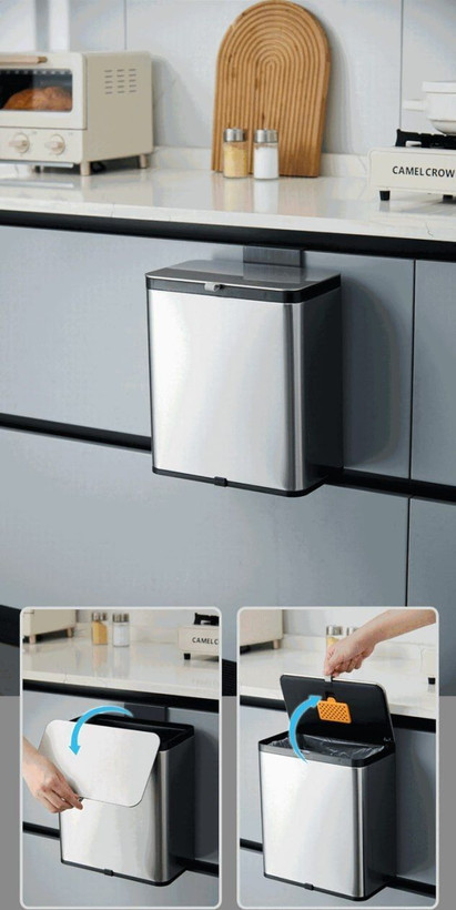 سطل کابینتی طرح استیل