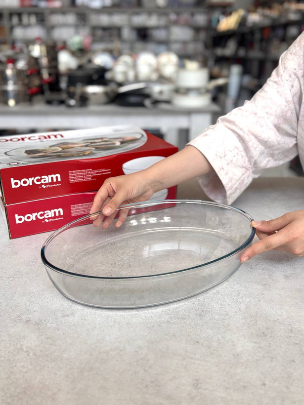 تابه پیرکس گرد و بیضی borcam