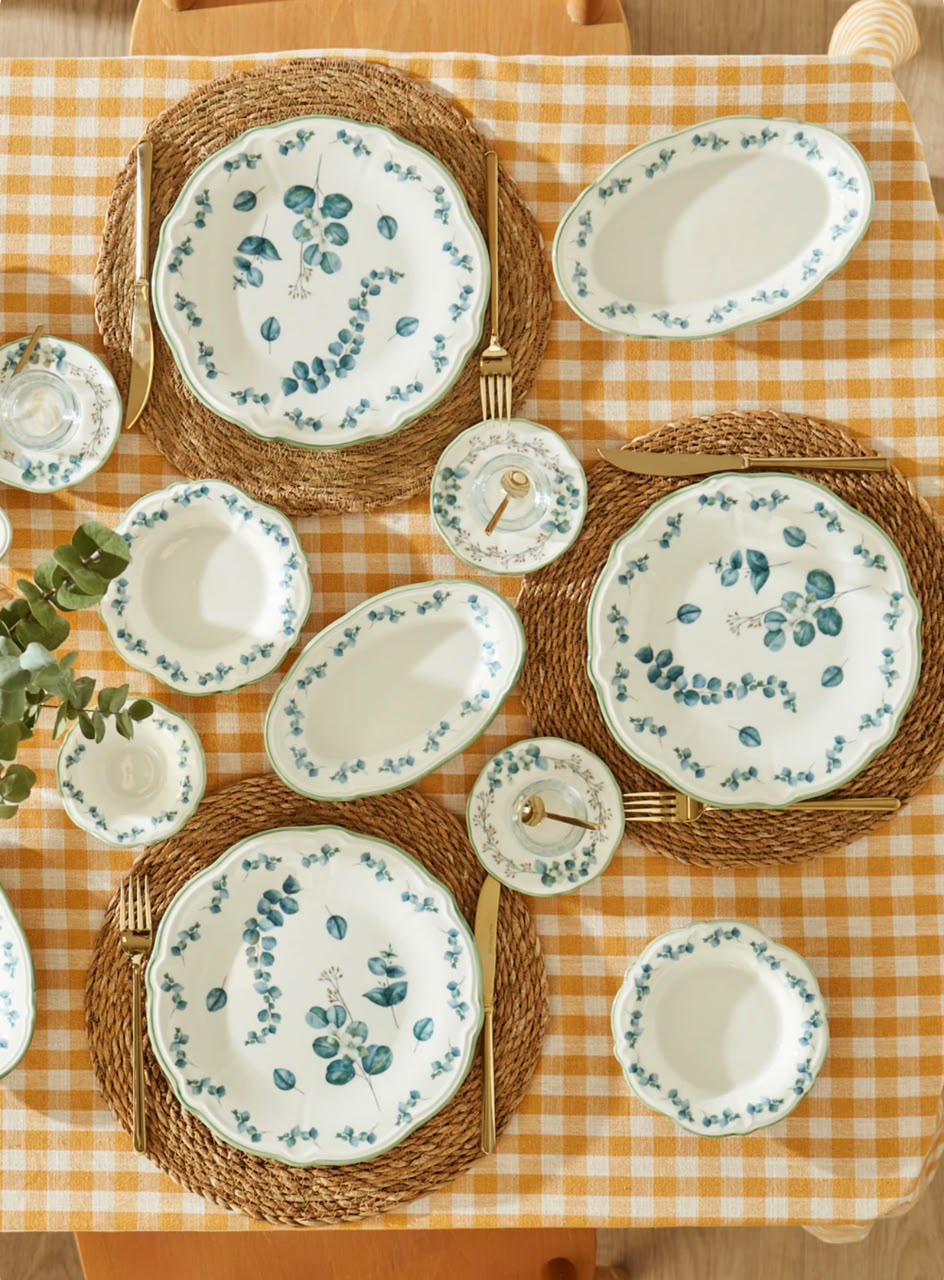 صبحانه‌خوری ۲۶پارچه  Ocaliptus | Stoneware طرح اکالیپتوس